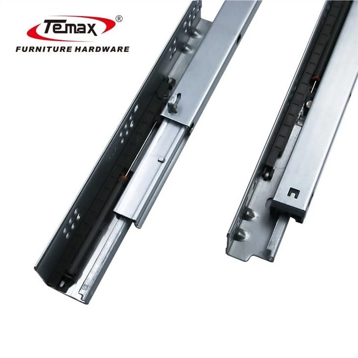 3 Fold Undermount Soft Close Concealed Drawer Slide With Rollers On The Rail